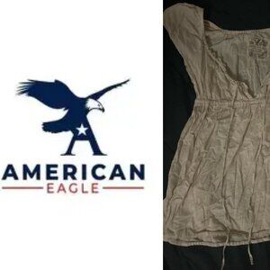 Vintage American Eagle Outfitters Beige Blouse